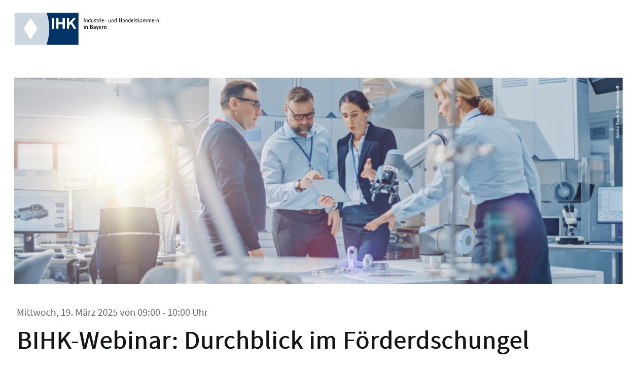 BIHK-Webinar "Durchblick im Förderdschungel"